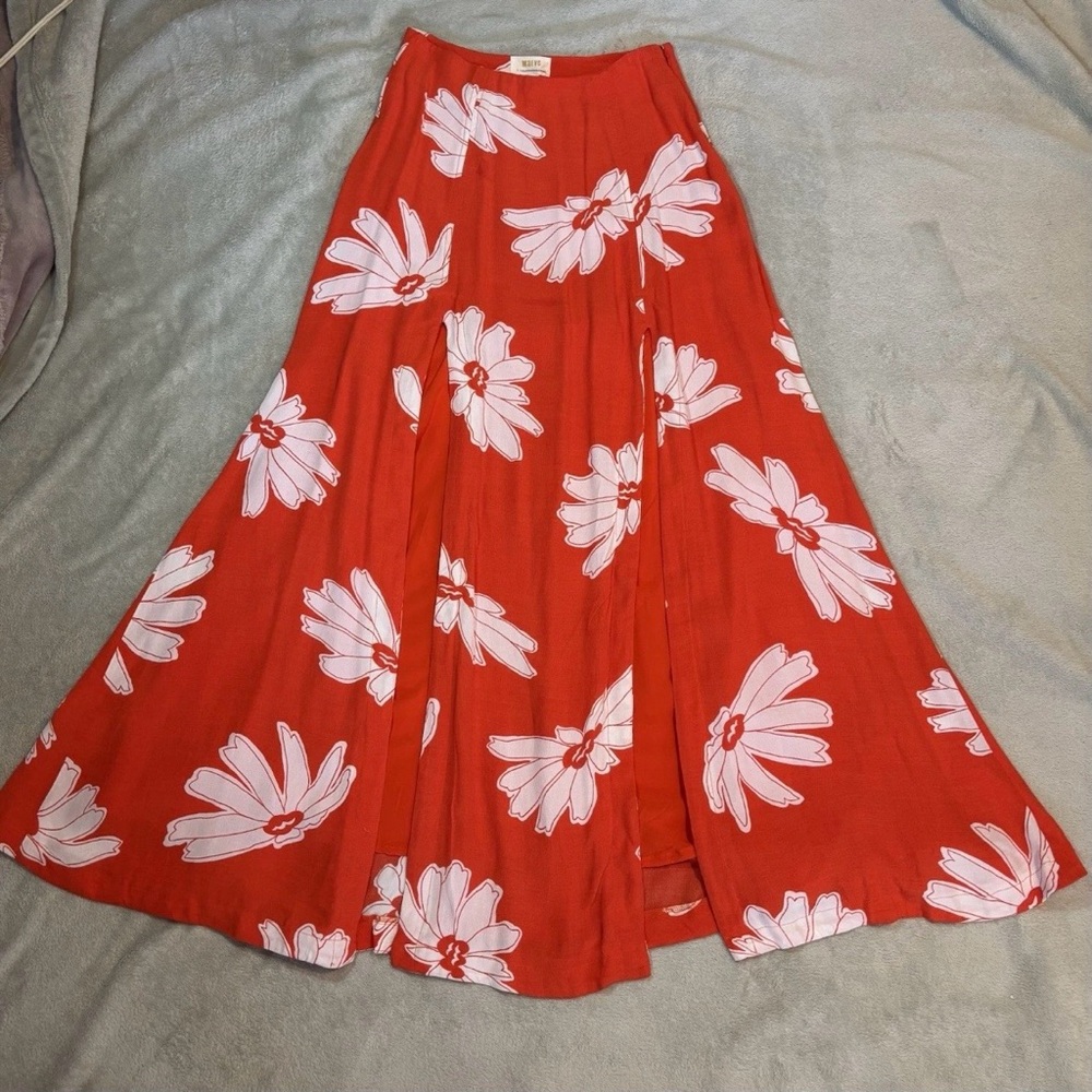 Anthropologie Maeve Floral Midi Skirt US size 0
